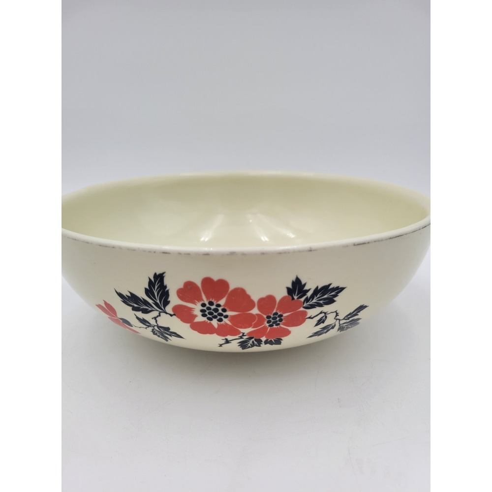 Vintage Hall's Superior Quality Kitchenware Red Poppy Vegetable Serving Bowl
